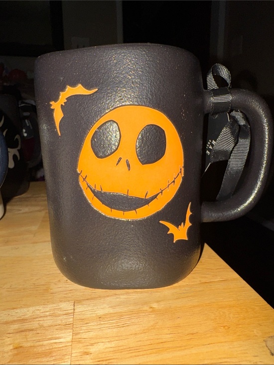 Rae Dunn Other - Nightmare Before Christmas Black Halloween Smiley Jack-O'-Lantern Ceramic Mug